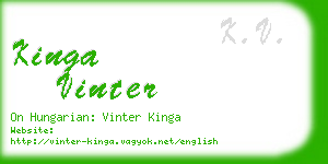 kinga vinter business card
